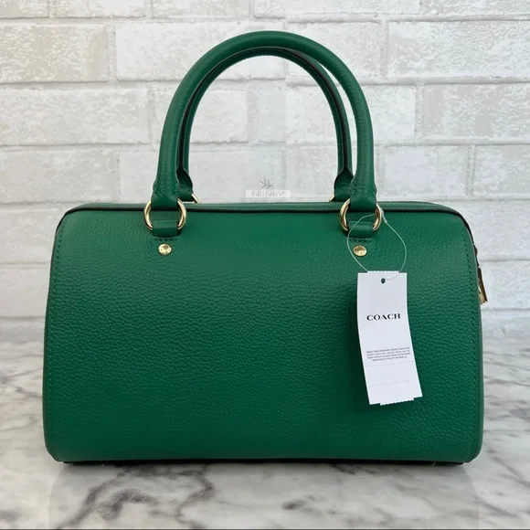 Coach Rowan Satchel With Diary Embroidery Green Multi - Picture 7 of 14